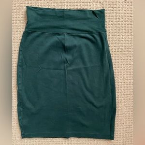 American Apparel Dark Green Pencil Skirt 100% Cotton